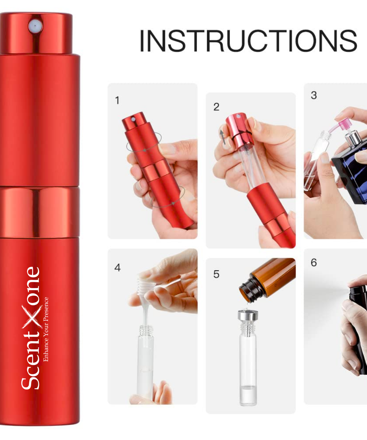 CHARMELLE SENSA Perfume Spray Bottle for Travel Refillable