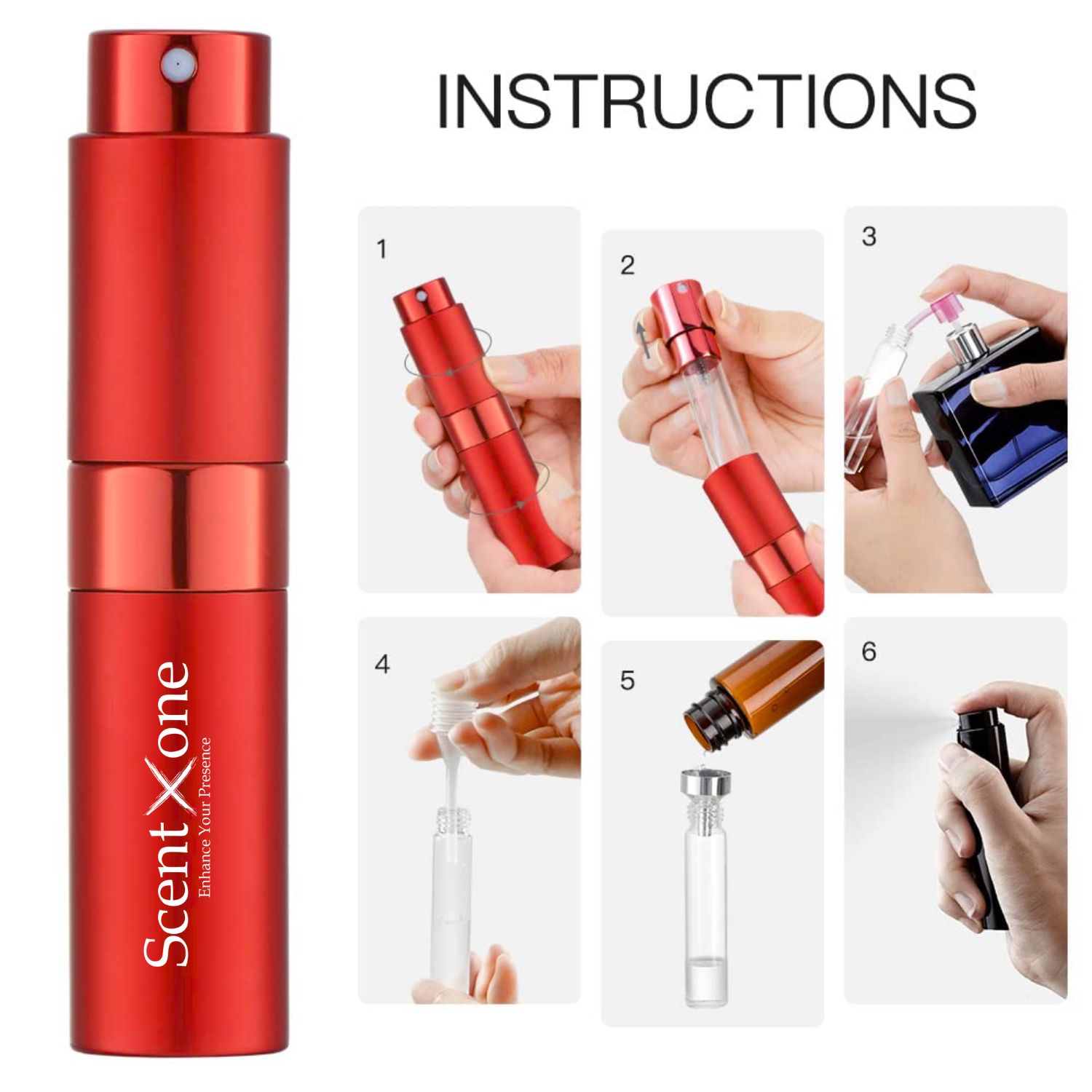 CHARMELLE SENSA Perfume Spray Bottle for Travel Refillable