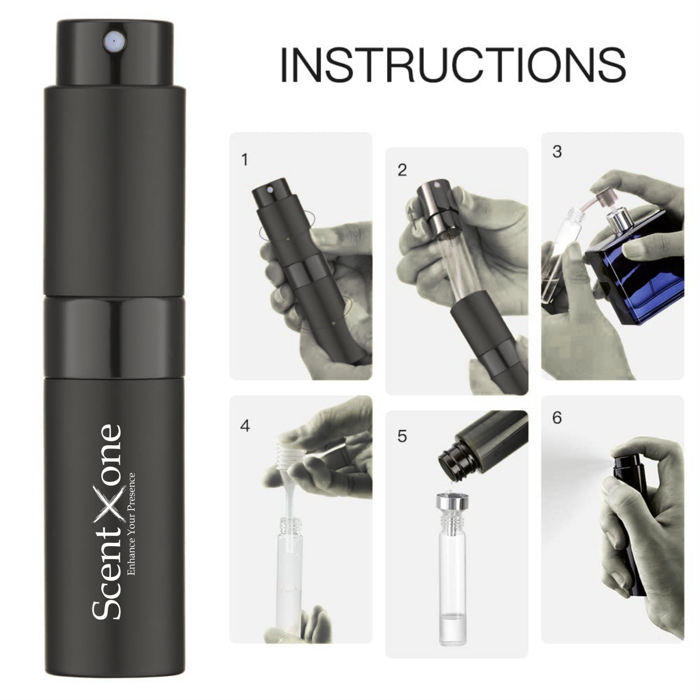 INCENCE Perfume Spray Bottle for Travel Refillable