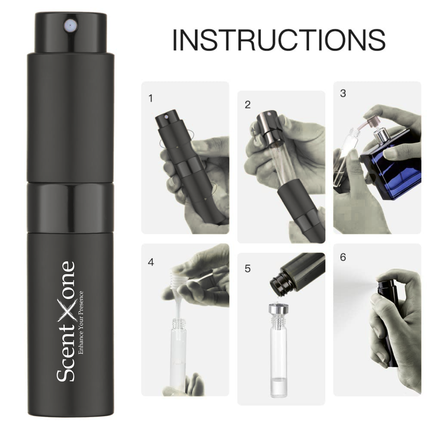 SPRING Perfume Spray Bottle for Travel Refillable