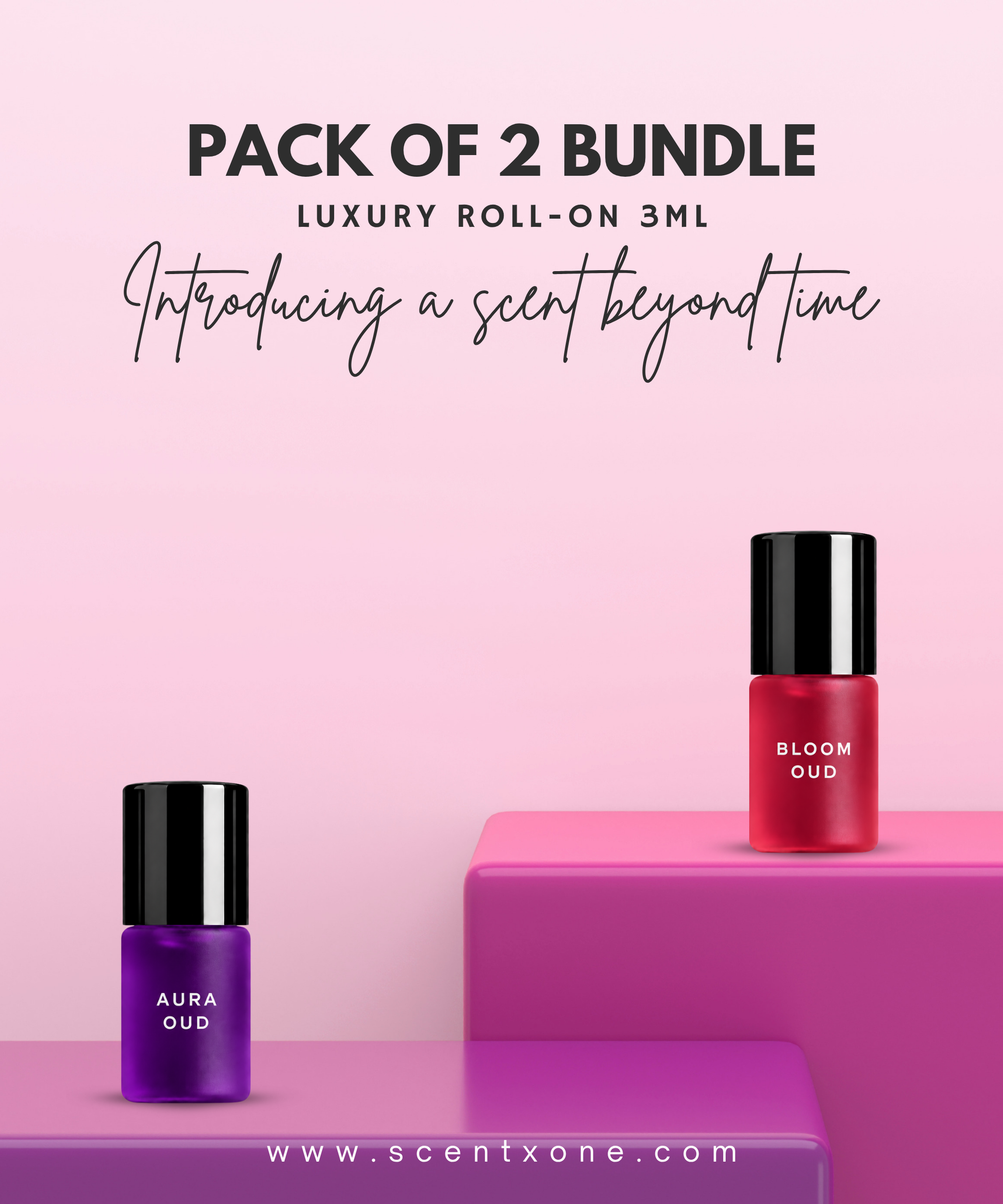 Pack of 2 - AURA OUD & BLOOM OUD Luxury Roll-On 3ML