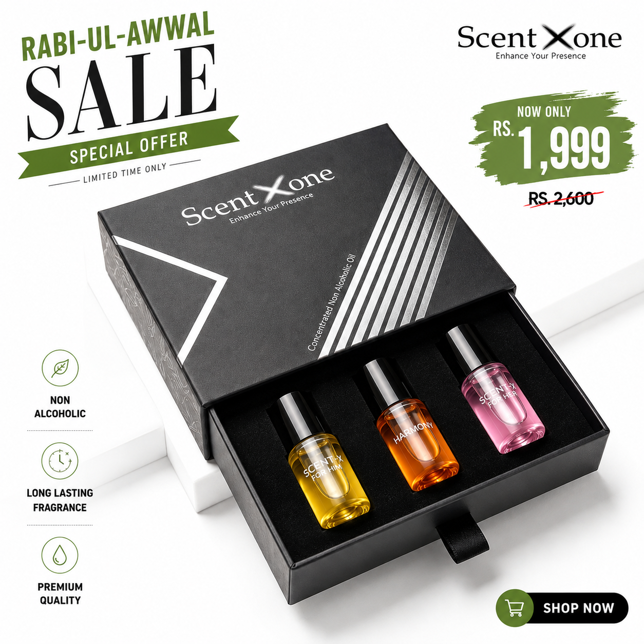 Luxury Roll-On Pack of 3 - 3ML With Gift Box