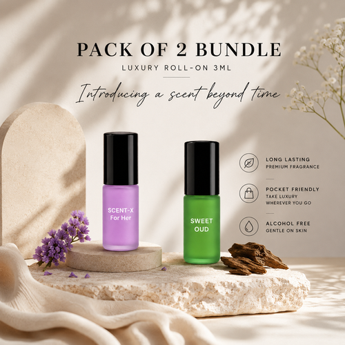 Pack of 2 - SWEET OUD & SCENT-X Luxury Roll-On 3ML