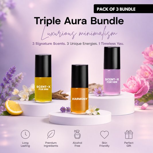 Pack of 3 - HARMONY - SCENT-X HIM & SCENT-X HER Luxury Roll-On 3ML