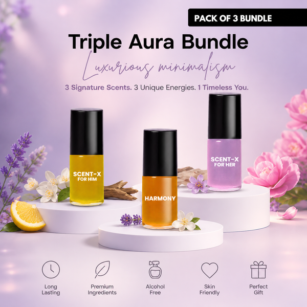 Pack of 3 - HARMONY - SCENT-X HIM & SCENT-X HER Luxury Roll-On 3ML