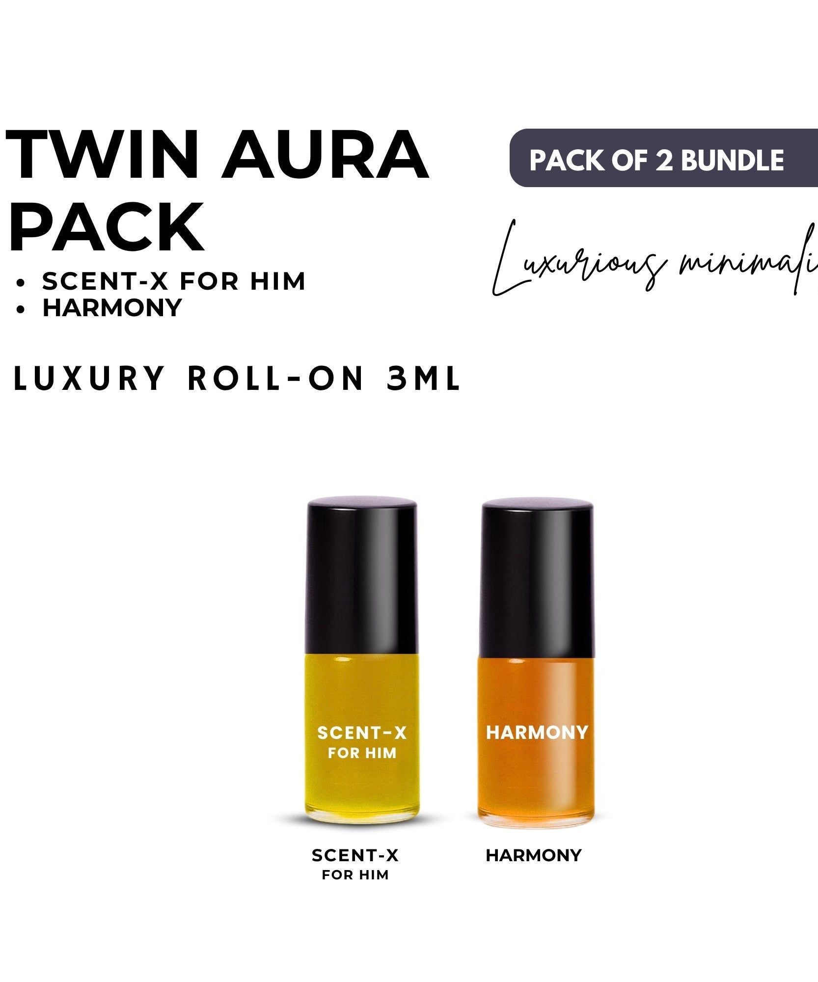 Pack of 2 - HARMONY & SCENT-X Luxury Roll-On 3ML
