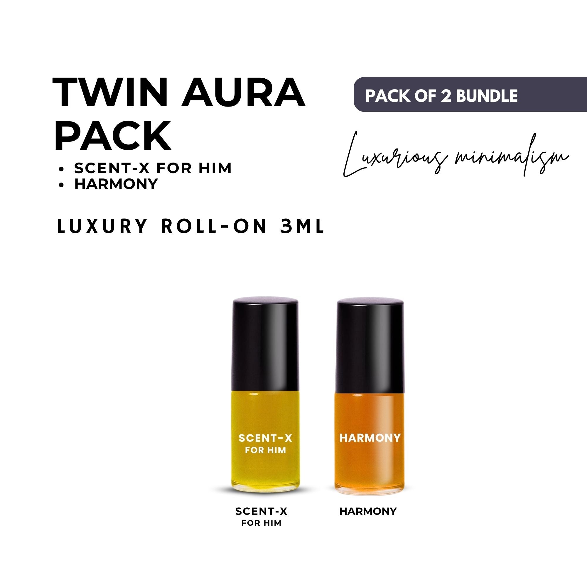 Pack of 2 - HARMONY & SCENT-X Luxury Roll-On 3ML