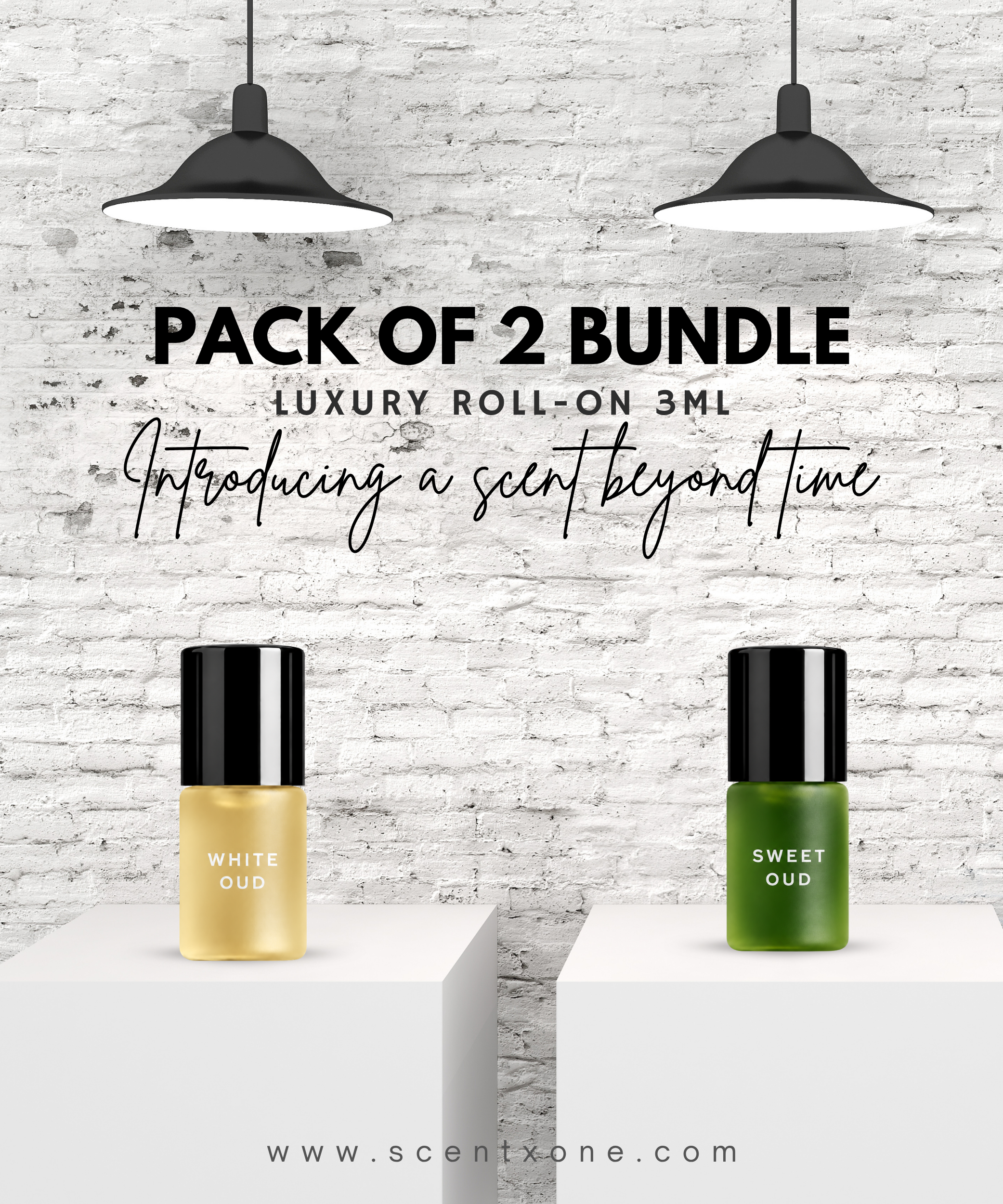 Pack of 2 - WHITE OUD & SWEET OUD Luxury Roll-On 3ML